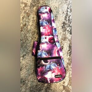Cloudmusic Soprano Ukulele Case Backpack Galaxy Aurora Violet 10mm Padded